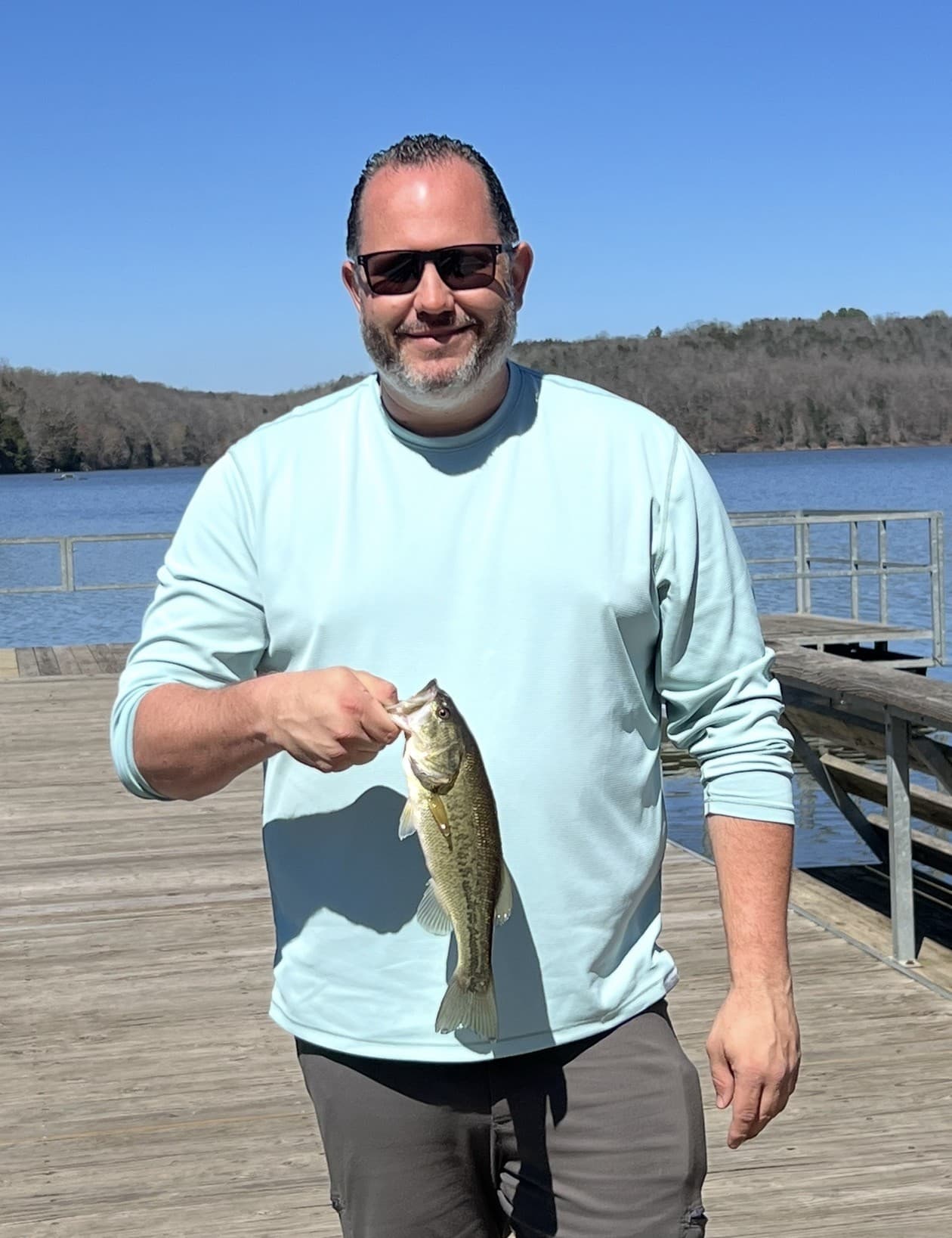 Jason holding a largemouth bass