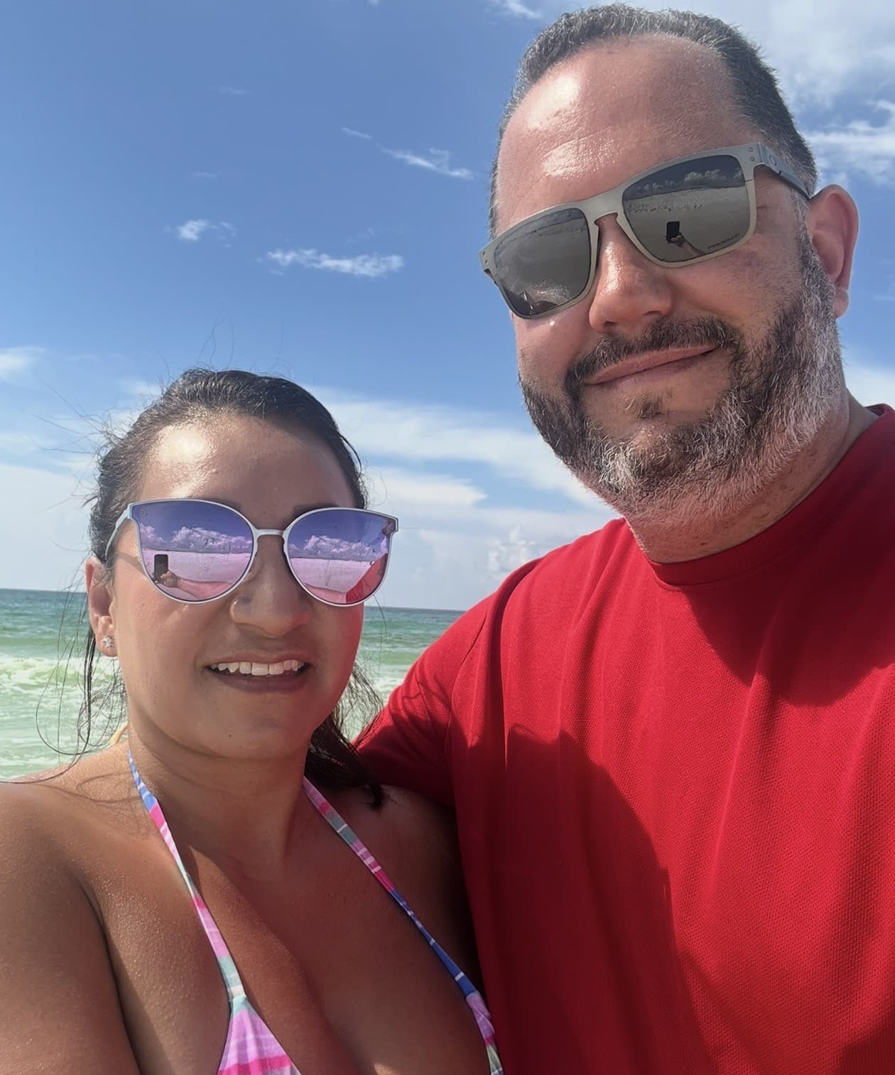 Jason and Maria beach selfie
